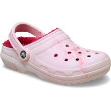(Pink, 3 (Adults')) Crocs Classic Lined Clog Thermoplastic Women's Powder Pink Clogs