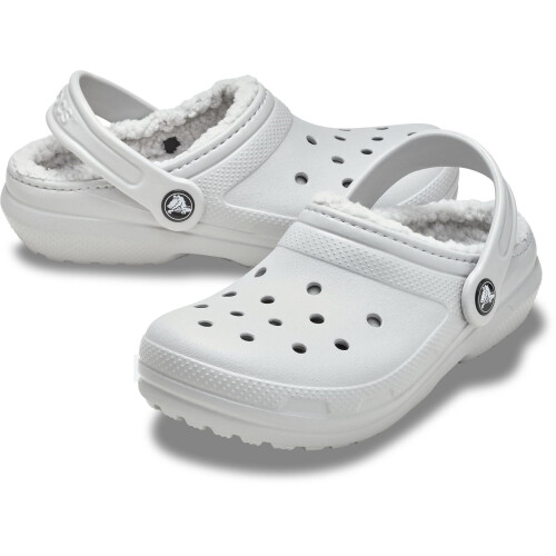 Crocs (White, 11 (Adults')) Crocs Classic Lined Thermoplastic Kid's Atmosphere Clogs 2