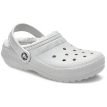 (White, 1 (Adults')) Crocs Classic Lined Thermoplastic Kid's Atmosphere Clogs