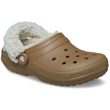 (Brown, 3 (Adults')) Crocs Classic Fleece Lined Thermoplastic Men's Sepia Clogs