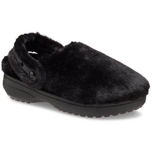 Crocs (Black, 9 (Adults')) Crocs Classic Unfurgettable Polyester Men's Black Clogs