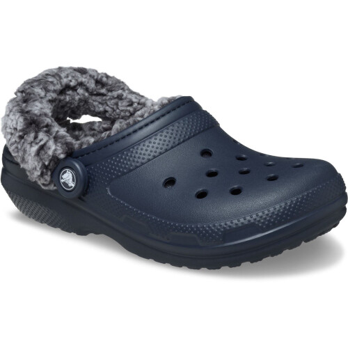 Crocs (Blue, 7 (Adults')) Crocs Classic Fleece Lined Thermoplastic Men's Navy Clogs