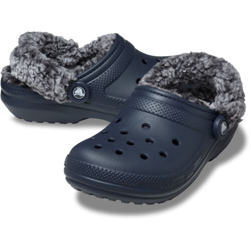 Crocs (Blue, 6 (Adults')) Crocs Classic Fleece Lined Thermoplastic Men's Navy Clogs 2