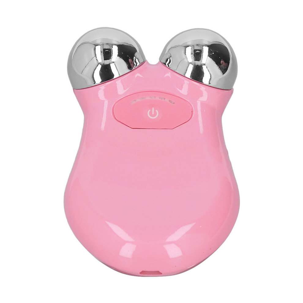 Mini Pink Microcurrent Facial Skincare Device, 800mAh, Portable