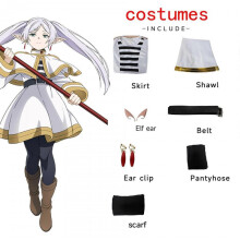 (M, white) Ysir Frieren At The Funeral Cosplay Costume Frieren Magic Cosplay Costume