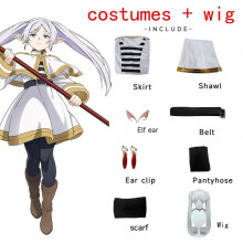 (M, white,grey) Ysir Frieren At The Funeral Cosplay Costume Frieren Magic Cosplay Costume
