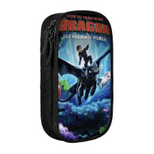 c83 How To Train Your Dragon Toothless Pencil Case Large Capacity Pen Case Double Zippers Pen Bag Pencil case kqQ2082