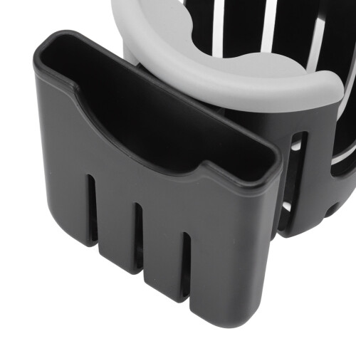 2 in 1 Stroller Cup Holder & Phone Rack Black & Gray, Durable ABS 2