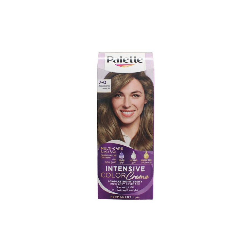 Schwarzkopf Palette Intensive Permanent Color Creme 7-0 Middle Blonde Grey