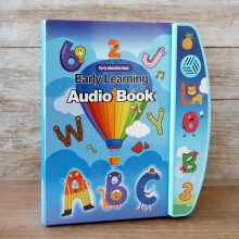 (Blue) Interactive Early Learning Electronic Book Toy for Toddlers 3-6 Years - Educational Point & Read System with Fruits, Vegetables & Shapes