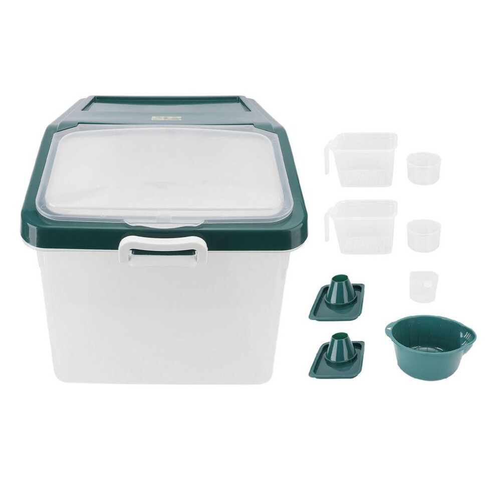 Rice Storage Container 25kg Large Pp Sealed Rice Dispenser Flour Container Bin With Measuring Cups