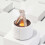 (White) Essential Oil Diffuser Flame Humidifier Aromatherapy Diffuser Campfire Office Use (Essential Oil Not Included) 2