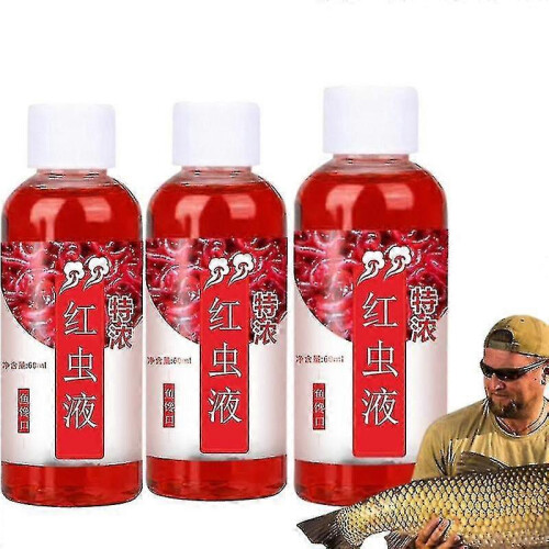 3pcs Strong Fish Attractant Concentrated Red Worm Liquid Fish Bait