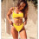 (L, wine red) Hot selling new solid color backless bikini sexy split swimsuit 5