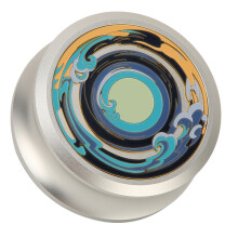 Estabilizador de discos LP, base de 78 mm, altura de 30 mm, plateado.