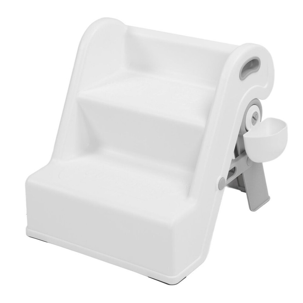 Kids 2 Step Folding Stool With Splashguard Anti Slip Potty Training Potty Footstool White