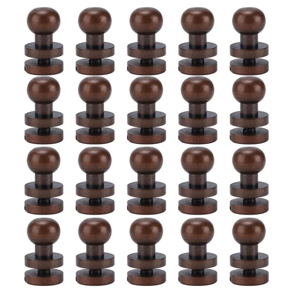 Monk Rivets Red Bronze Round Head Stud Screws Nails Luggage Jewelry Hardware Accessories7x6mm
