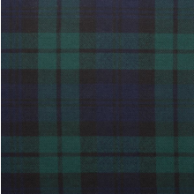 (Black Watch Modern) 100% Wool Scottish Made To Order Tartan T Bar Cufflinks - A-C TARTANS