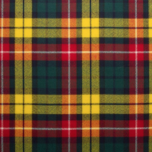 (Buchanan Modern) 100% Wool Scottish Made To Order Tartan T Bar Cufflinks - A-C TARTANS