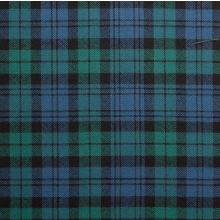 (Campbell Ancient) 100% Wool Scottish Made To Order Tartan T Bar Cufflinks - A-C TARTANS