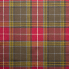 (Buchanan Old Sett Weathered) 100% Wool Scottish Made To Order Tartan T Bar Cufflinks - A-C TARTANS