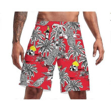 (XL, Color 4) New Seaside Brand Beach Shorts Coconut Tree Creative 3d Digital Printing Beach Pants For Men