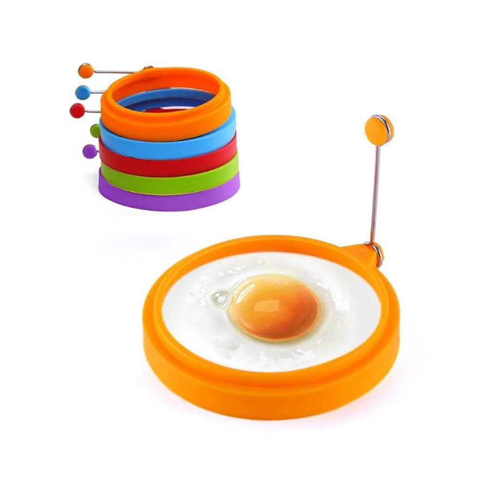 5 Pcs Silicone Egg Rings Non Stick Perfect Fried Egg Ring Mold Pancake Breakfast Sandwiches Kitchen