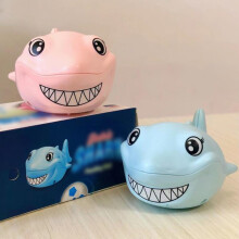 Cartoon Shark USB-Ballventilator 13x6x8 cm Blau/Pink