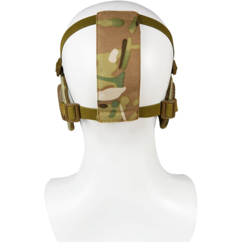 Tactical Airsoft Mask Foldable Metal Bottom Half Steel Mesh Half Face Shield Hearing Protection Cp 2