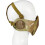 Tactical Airsoft Mask Foldable Metal Bottom Half Steel Mesh Half Face Shield Hearing Protection Cp 5