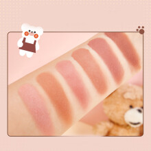 6 Colors Blush Palette for Cheek Makeup, 6 x 4g Face Color, Dirty Orange & Dried Rose