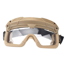 Tactical Airsoft Paintball Goggles Windproof AntiFog CS Wargame Protection for Tactical Helmets Fishing Cycling Glasses Glasses Light Brown