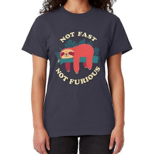 (XXL, navy) Not Fast, Not Furious T-shirt