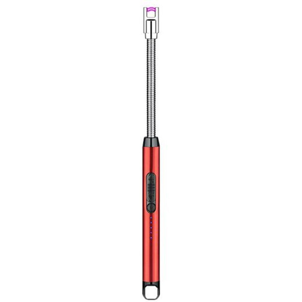 (red) Electric Igniter 360 Degree Bendable Windproof Easy To Use Household Usb