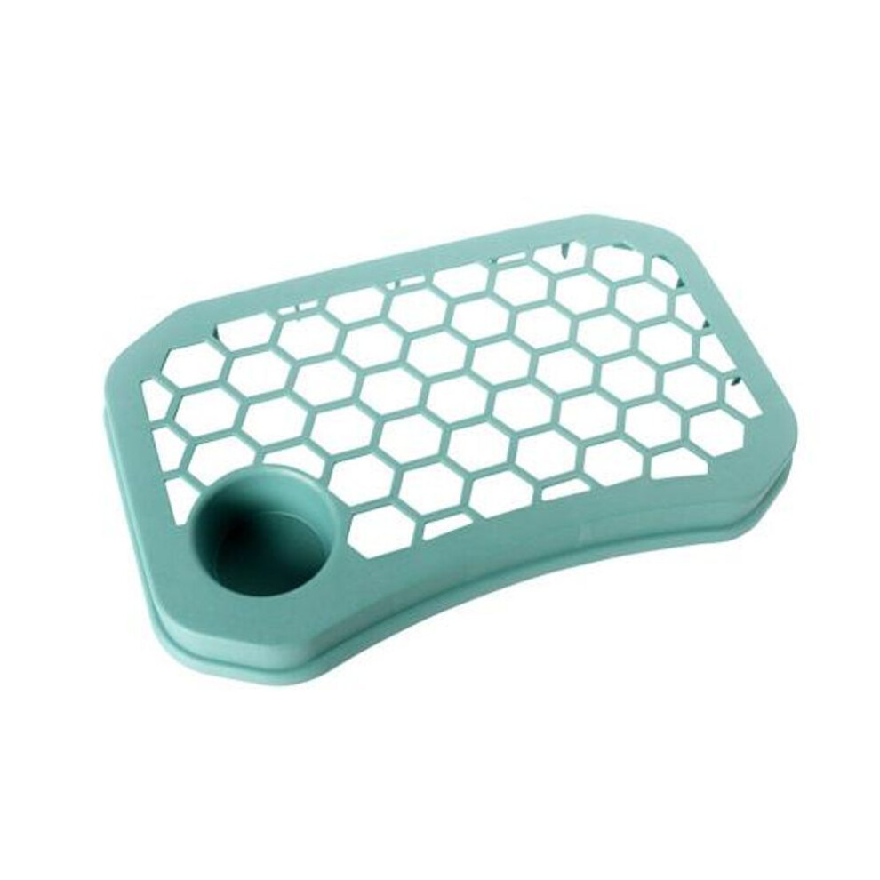 (light blue) Reptile Feeding Box With Bask Platform Anti Slip Slope Prevent Escaping Mini