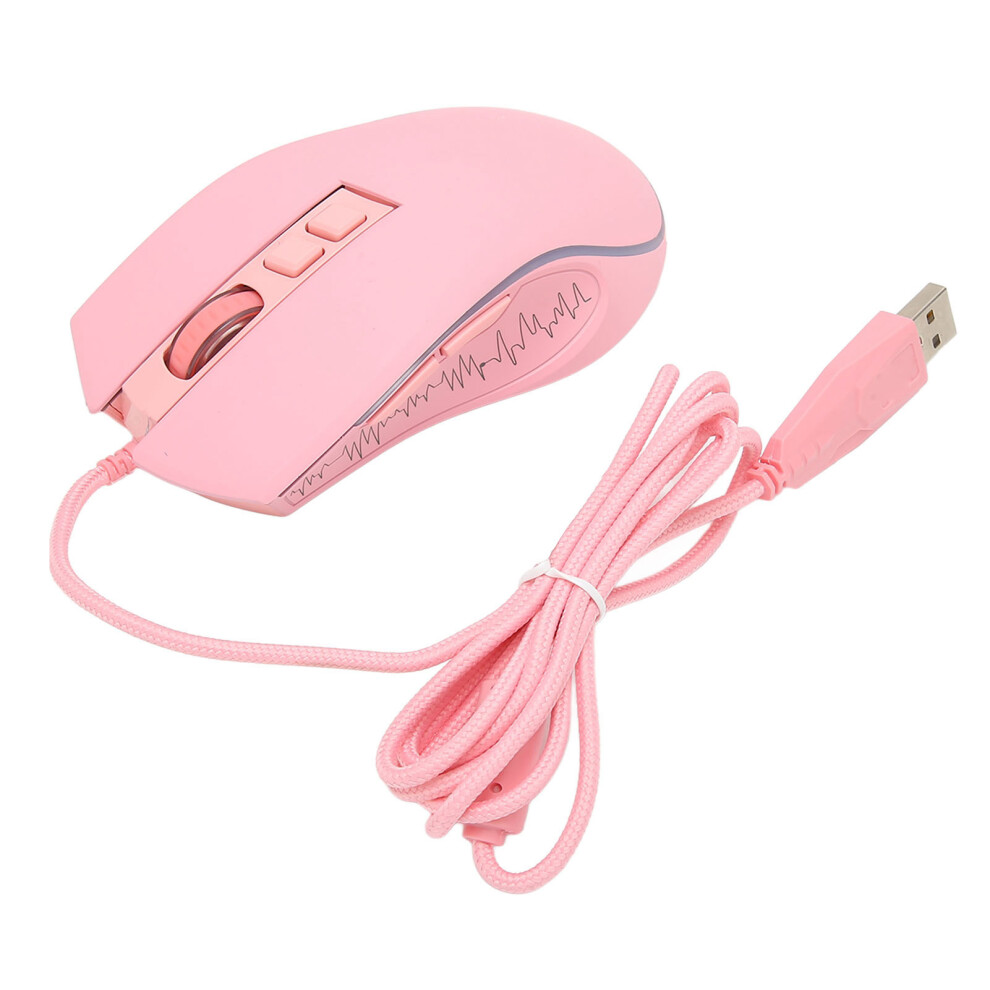 Gaming Mouse Usb2.0, 1200-3600 Dpi, Rgb Backlit, Ergonomic Optical Sensor Pink 7891329290028