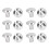 200 Sets Brass Book Binding Screws Flat/Curved Surface Silver 3mm Diameter 13
