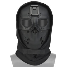Tactical Full Face Mask Bandana Neck Balaclava Face Wargame Cap Army Airsoft Paintball Hunting Protective Mask/Black/18.5 x 23.5 cm