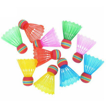 Badmintonshuttlecock set with rainbow head, nylon, for games, sports, entertainment, players, 10 pieces