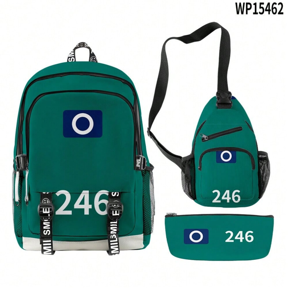 (6 styles, bag) 3D new product Bugle fish school bag backpack pencil bag shoulder bag three-piece set for students-image-OPC-PJ6CBKQ-NEW