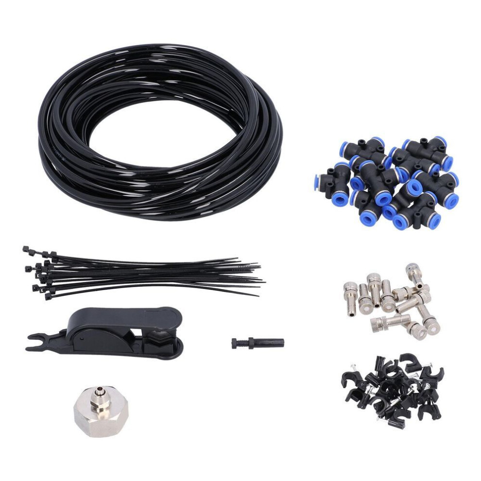 10m Garden Irrigation System 10pcs Misting Nozzle Hose Connector Set Watering Drip Kit For Garden