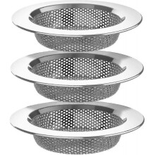 Kitchen Sink Strainer, Stainless Steel Sink Drain Strainer, Dishwasher Safe, 3 Pack Tw