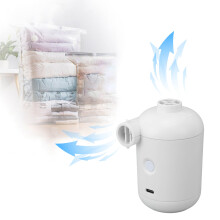 Mini Electric Air Pump 2A for Storage Bags & Rubber Boats, Lightweight