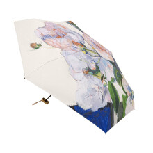 UV stroller sunshade with sixfold mechanism, floral pattern, lightweight