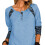 Hellblaues Tuniktop Größe M 100% Polyester Casual 1