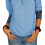 Hellblaues Tuniktop Größe M 100% Polyester Casual 5