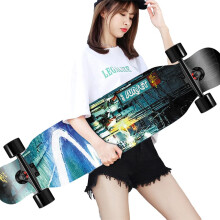 Longboard Beginner Skateboard 106.7 cm for Adults and Teenagers Complete Skateboard 8Ply Maple Concave Cruiser 20 mm 42 inches