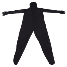 Black Full Body Photography Chromakey Bodysuit, 170cm, Stretch Fabric