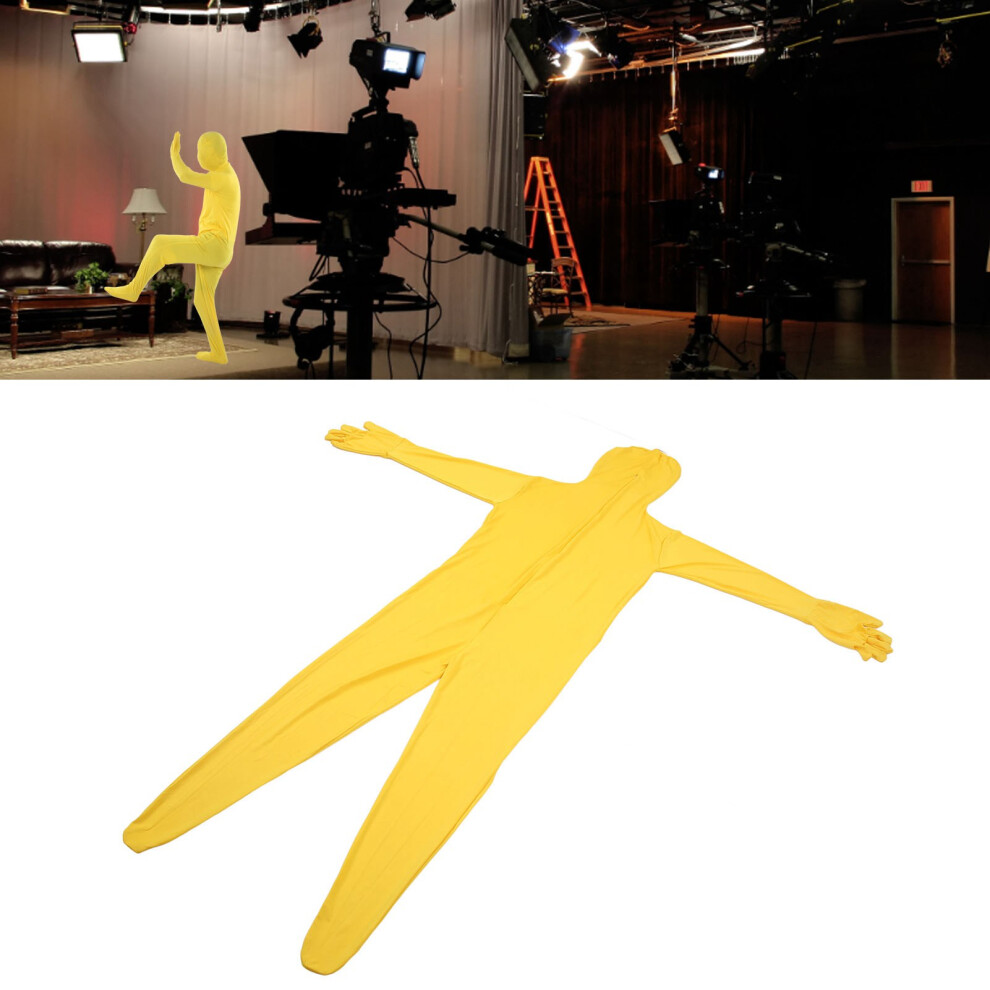 Chromakey Bodysuit Full Body Stretch Fabric For Video Shooting 160Cm Yellow 9481329301565