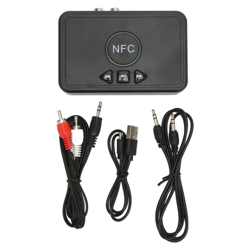 D10 NFC Bluetooth 5.0-Empfänger, Schwarz, 3,5-mm-AUX 1